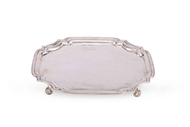 Picture of A FINE SILVER SQUARE SALVER