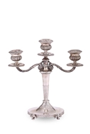 Picture of A FINE COLONIAL SILVER THREE LIGHT CANDELABRA