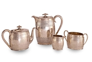 Picture of A FOUR PIECE SILVER TEA SERVICE