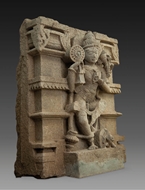 Picture of GREY STONE STELE SCULPTURE OF LORD VISHNU