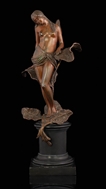 Picture of AN ART NOUVEAU STYLE PATINATED BRONZE SCULPTURE C. 1930
