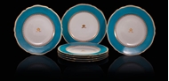 Picture of A SET OF SEVEN MONOGRAMMED COPELAND CHINA DINNER PLATES
