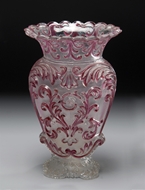 Picture of A Continental moulded glass vase