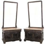 Picture of A pair of stained teakwood side cabinets (lot 43)